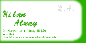milan almay business card